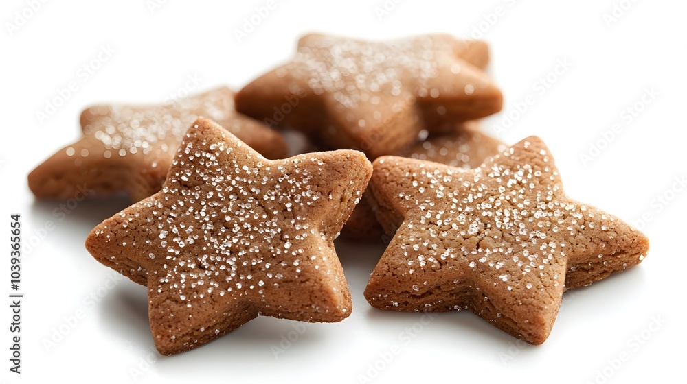 Cozy Star Shaped Cookies on White Background Cozy Star Shaped Cookies on White Background