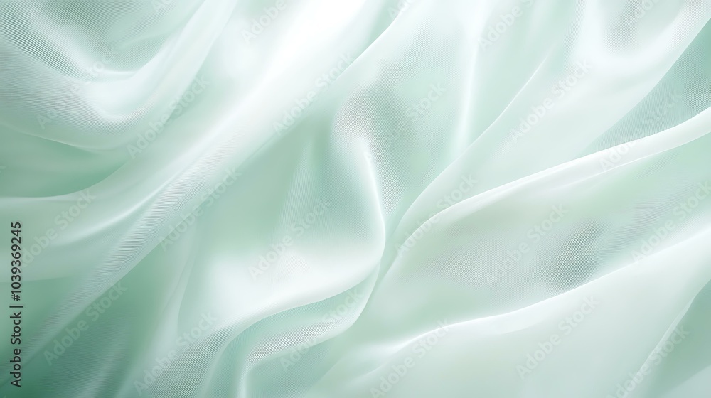 Obraz premium A soft, mint green background with a gentle, cloud-like pattern and a refreshing, natural feel