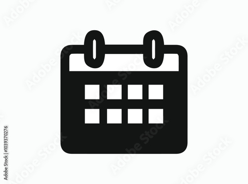 Calendar icon vector. Schedule, date icon symbol illustration