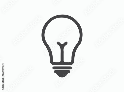 Light Bulb Icon Ideal for Ideas and Innovation Illustrations