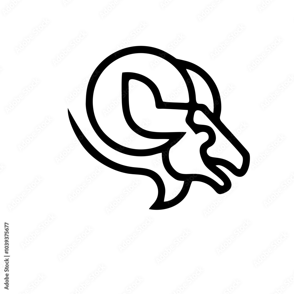 Fototapeta premium goat line 