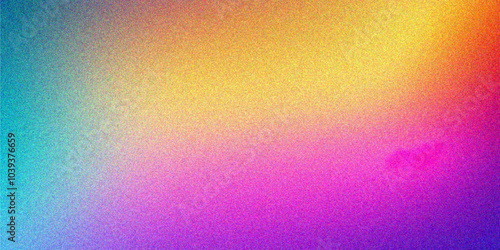 Colorful Gradient Background with Noise Texture Effects. glowing Vibrant grainy gradient background, colorful noise texture, retro banner poster cover backdrop header design. 