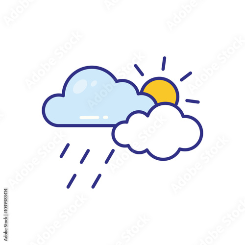 Drizzle vector icon stock illustration