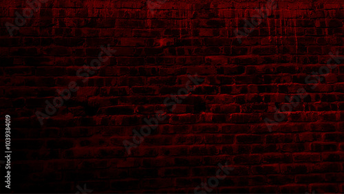 Grunge dark red brick wall texture