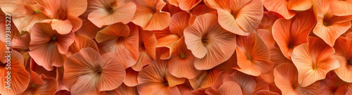 Vibrant orange petunia blossoms creating a lush floral tapestry