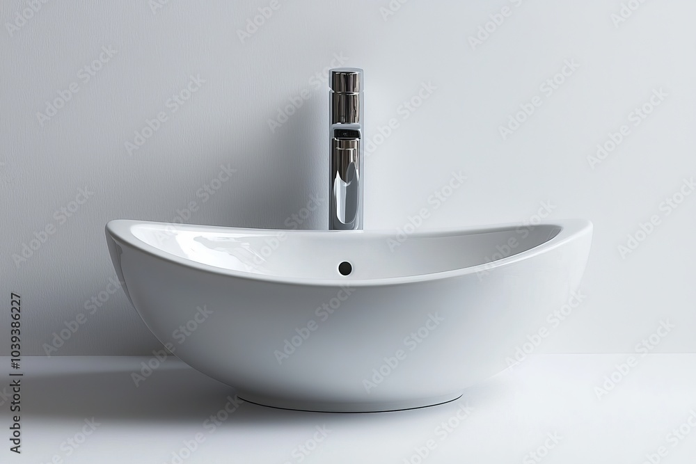 luxurious sink isolated on white background