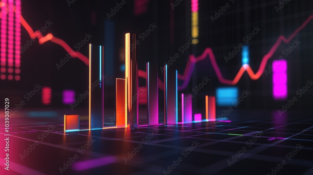 Colorful Abstract Finance Data Visualization Colorful Abstract Finance Data Visualization
