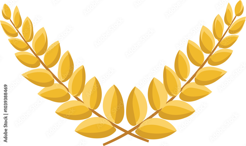 Ears of rice on white background. Vector illustration. Ears of rice on white background. Vector illustration.