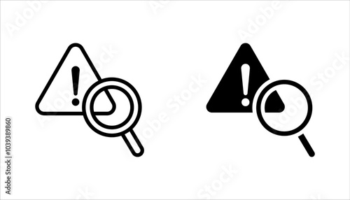 Problem identification linear icon set. Problem solving process. vector illustration on white background