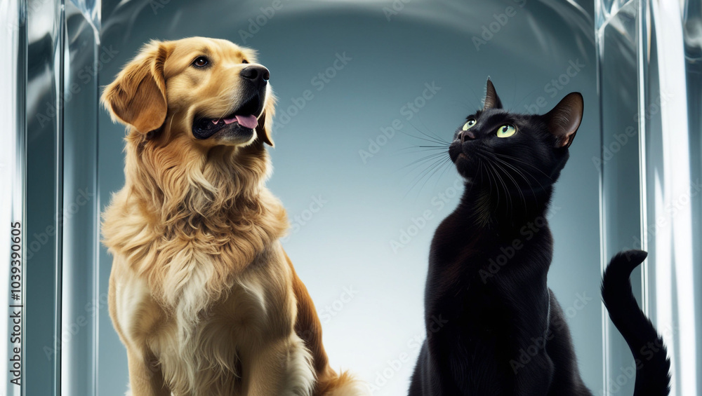 Fototapeta premium cat and dog
