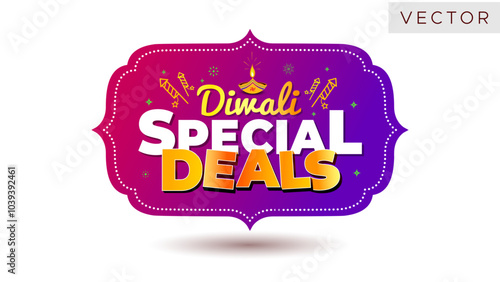 Logo Concept for Diwali special deals, sale, offer, Shopping and discount. Festival of India Diwali poster, danglers banner and background design.