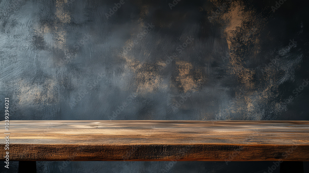 rustic wooden tabletop with visible texture stands against dark, textured background, creating warm and inviting atmosphere. woods natural grain adds character rustic wooden tabletop with visible texture stands against dark, textured background, creating warm and inviting atmosphere. woods natural grain adds character