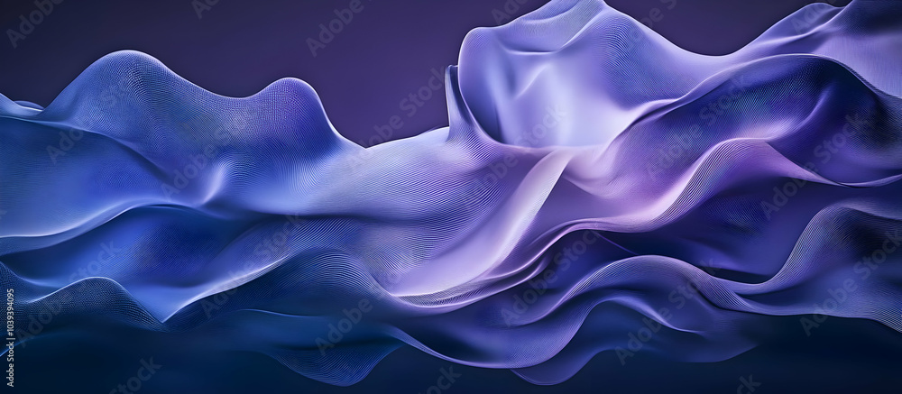 Ethereal Waves in Blue and Purple Background Ethereal Waves in Blue and Purple Background