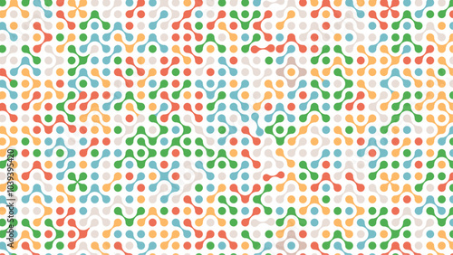 Abstract multicolor metaball pattern. Abstract of geometric metaball pattern vector illustration