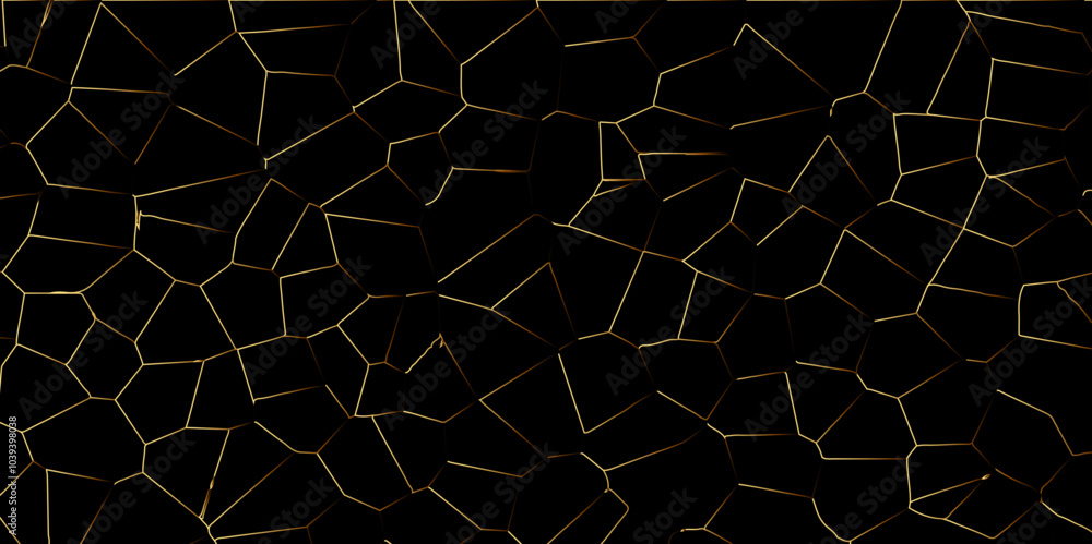 Black color Broken Stained-Glass Background with gray lines. 3D broken glass quartz Voronoi diagram vector background. Seamless vintage vector bg.broken stained glass grey lines geometric pattern. Black color Broken Stained-Glass Background with gray lines. 3D broken glass quartz Voronoi diagram vector background. Seamless vintage vector bg.broken stained glass grey lines geometric pattern.