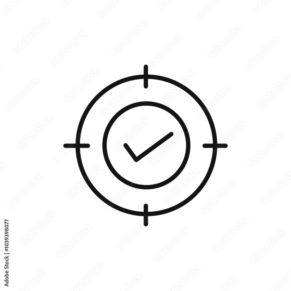 Accuracy icon Thin line art isolated Accuracy icon Thin line art isolated