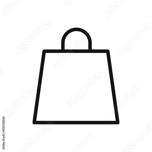 Bag icon Thin line art isolated