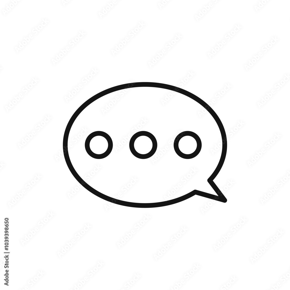 Chat icon Thin line art isolated Chat icon Thin line art isolated