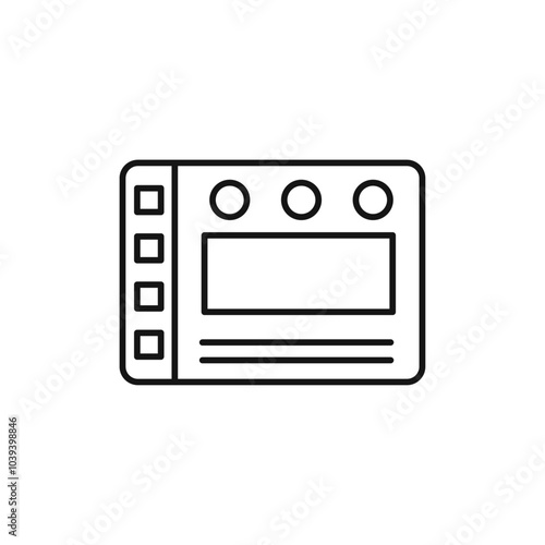Control panel icon Thin line art isolated