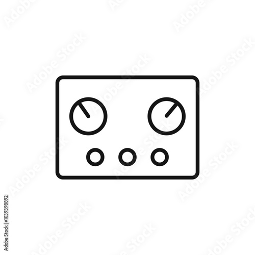 Control panel icon Thin line art isolated