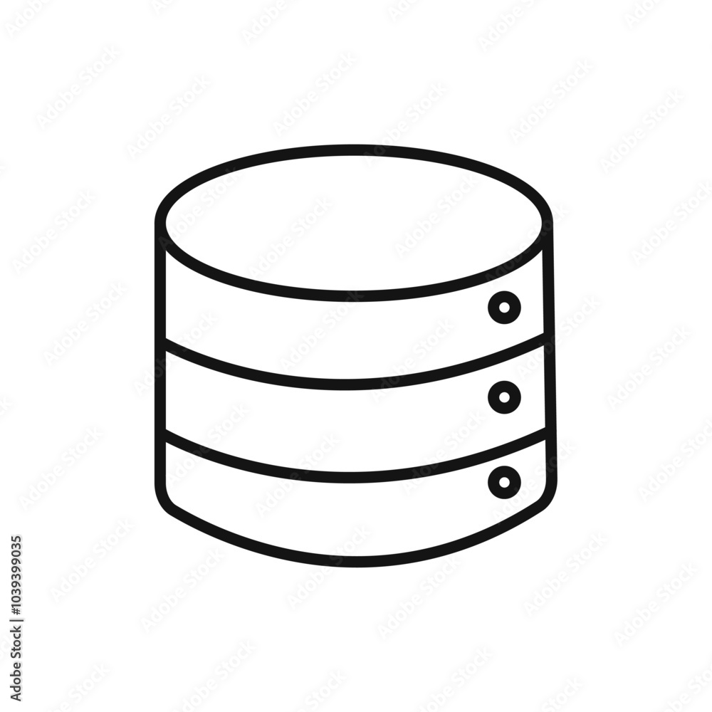 Database icon Thin line art isolated Database icon Thin line art isolated