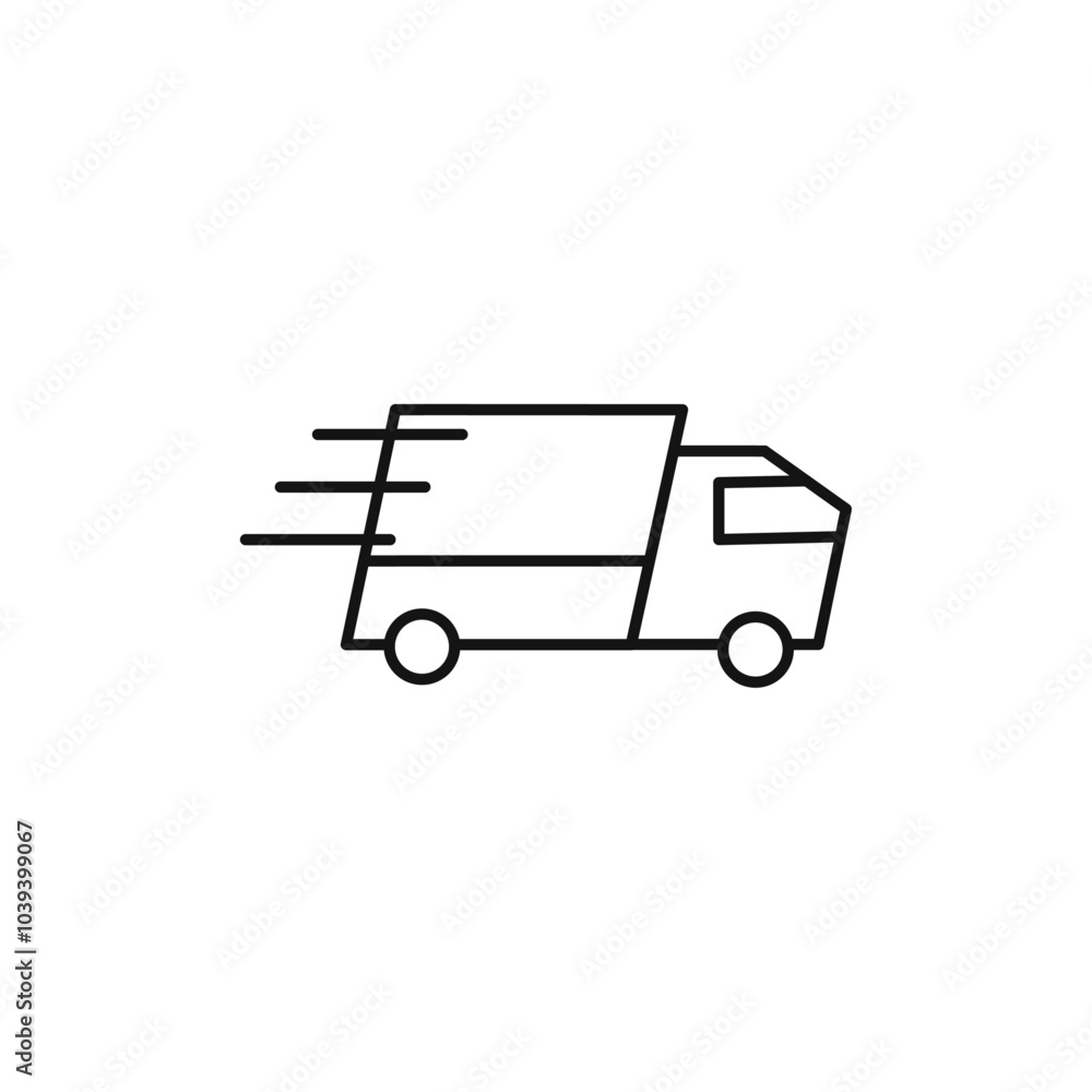 Delivery icon Thin line art isolated Delivery icon Thin line art isolated