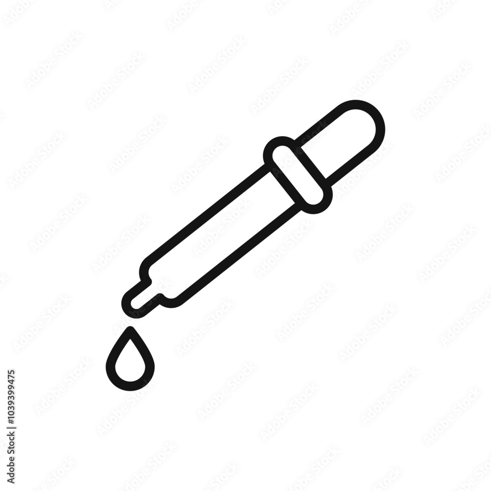 Eye dropper icon Thin line art isolated Eye dropper icon Thin line art isolated