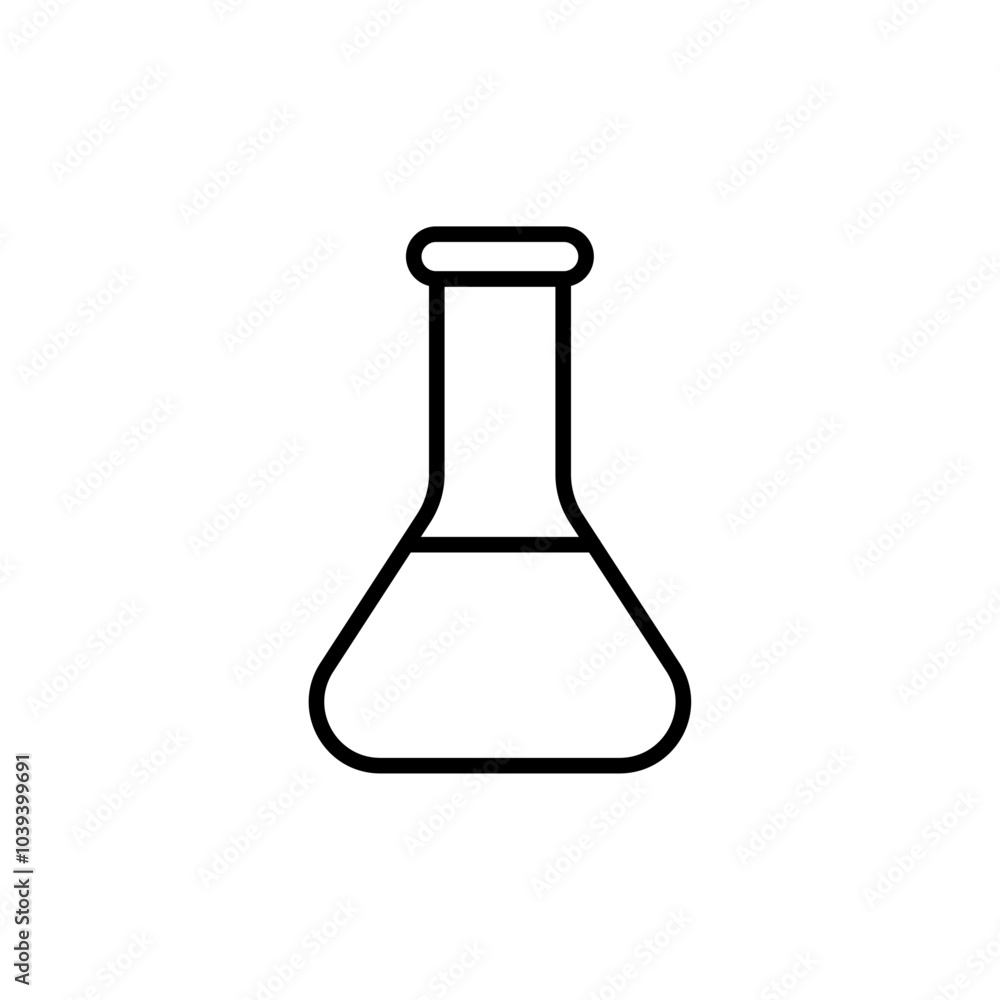 Flask icon Thin line art isolated Flask icon Thin line art isolated