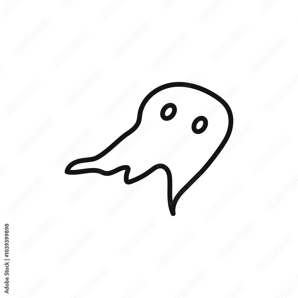 Ghost icon Thin line art isolated Ghost icon Thin line art isolated