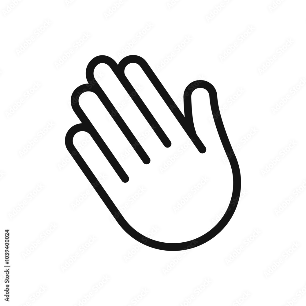 Hand icon Thin line art isolated Hand icon Thin line art isolated