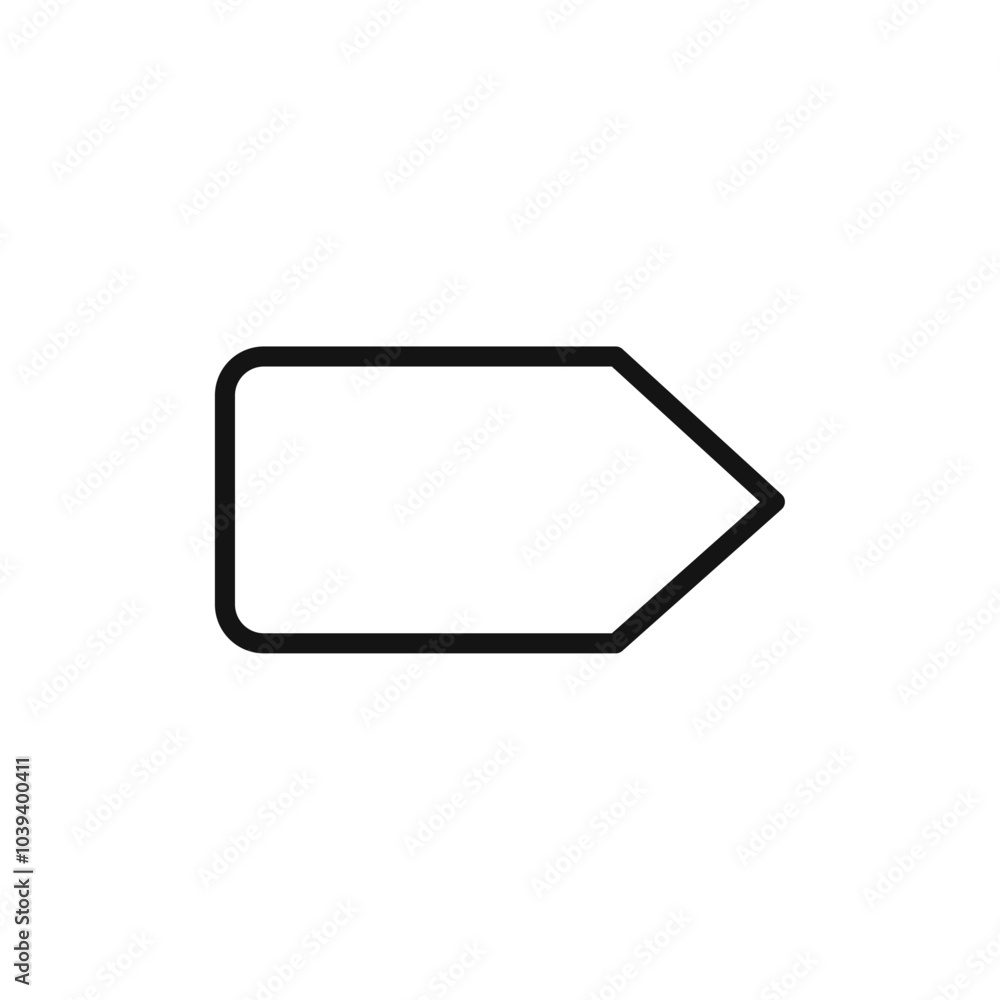 Label icon Thin line art isolated Label icon Thin line art isolated