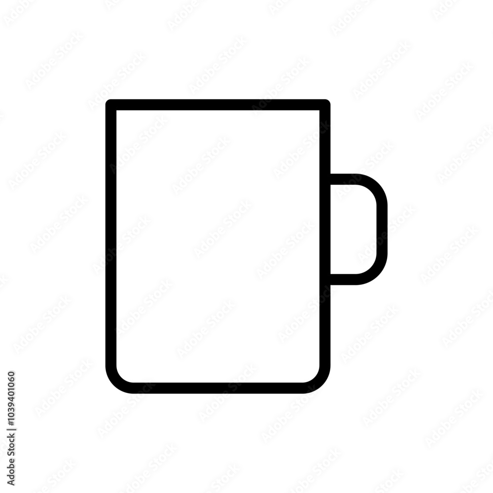 Mug icon Thin line art isolated Mug icon Thin line art isolated