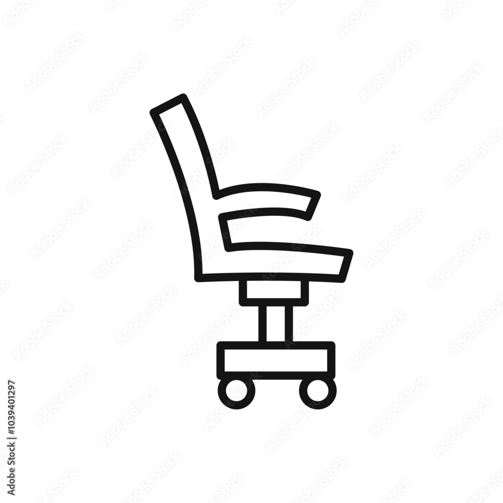 Office chair icon Thin line art isolated Office chair icon Thin line art isolated
