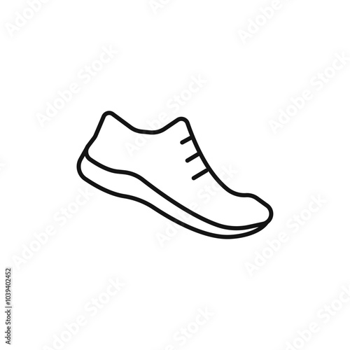 Shoes icon Thin line art isolated