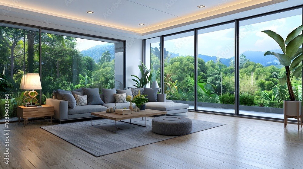 Fototapeta premium Serene modern living