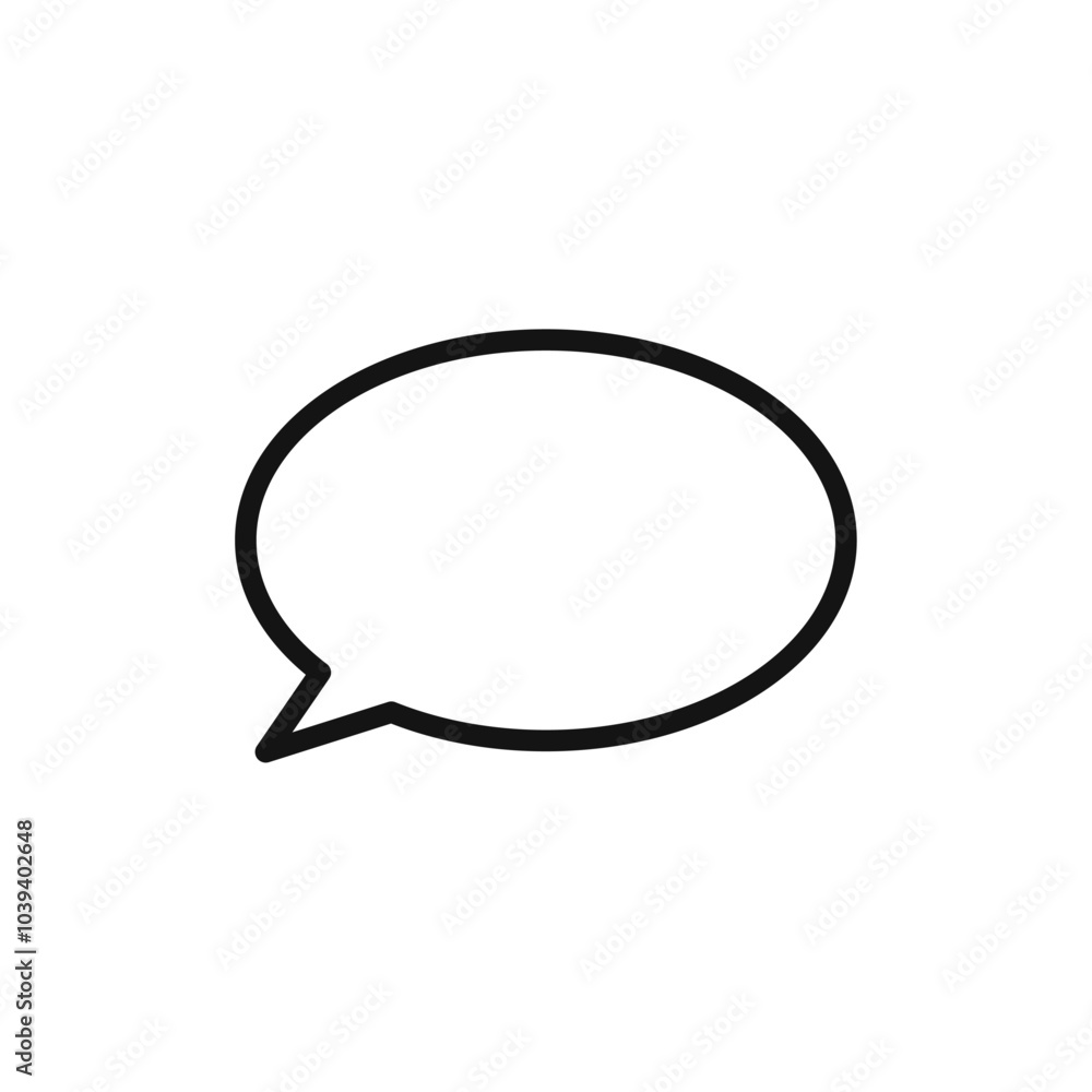 Speech bubble icon Thin line art isolated Speech bubble icon Thin line art isolated