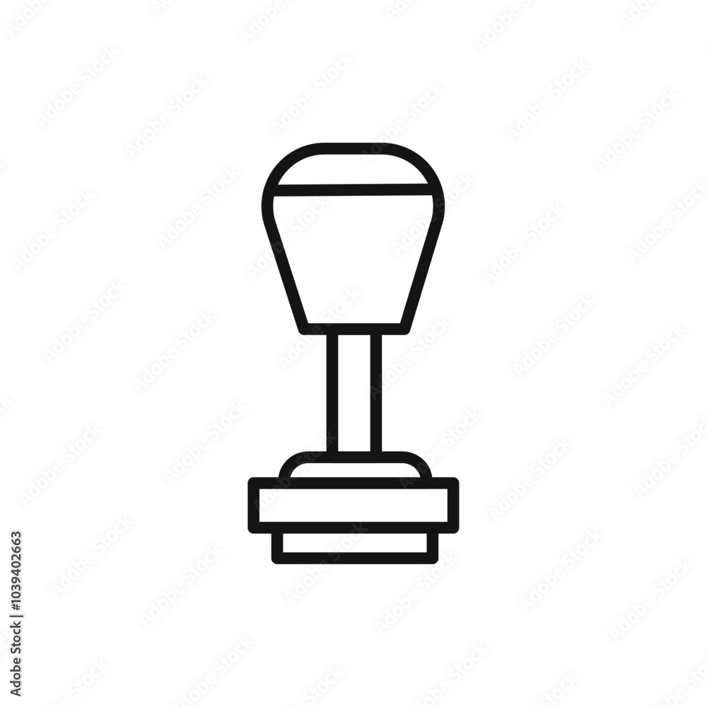 Stamp icon Thin line art isolated Stamp icon Thin line art isolated