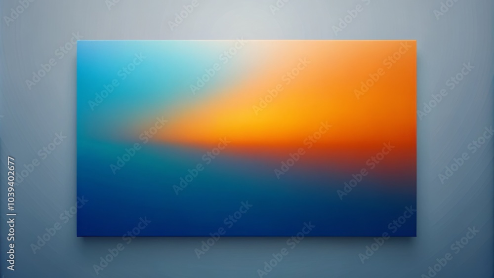 Naklejka premium Elegant Blurred Gradient Background in Orange and Blue on Light Grey for Minimalistic Product Photography Showcase and Digital Art Designs