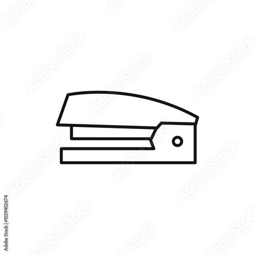 Stapler icon Thin line art isolated