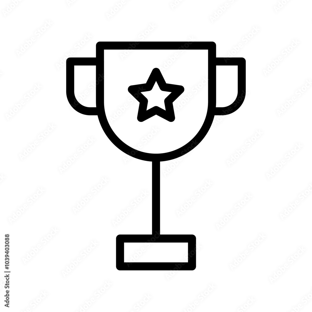 Trophy icon Thin line art isolated Trophy icon Thin line art isolated