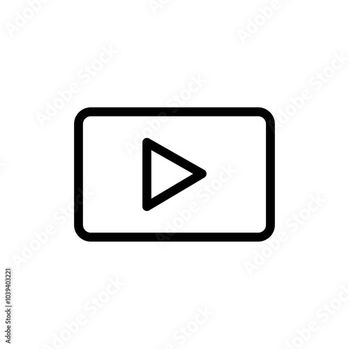 Free Download Video icon Thin line art isolated - GFXLoad