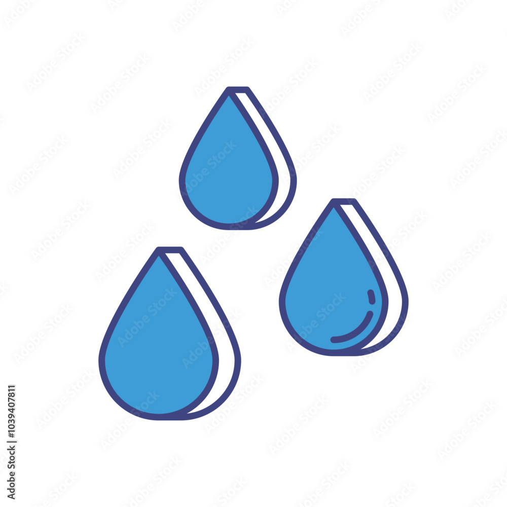 Raindrop vector icon stock illustration Raindrop vector icon stock illustration