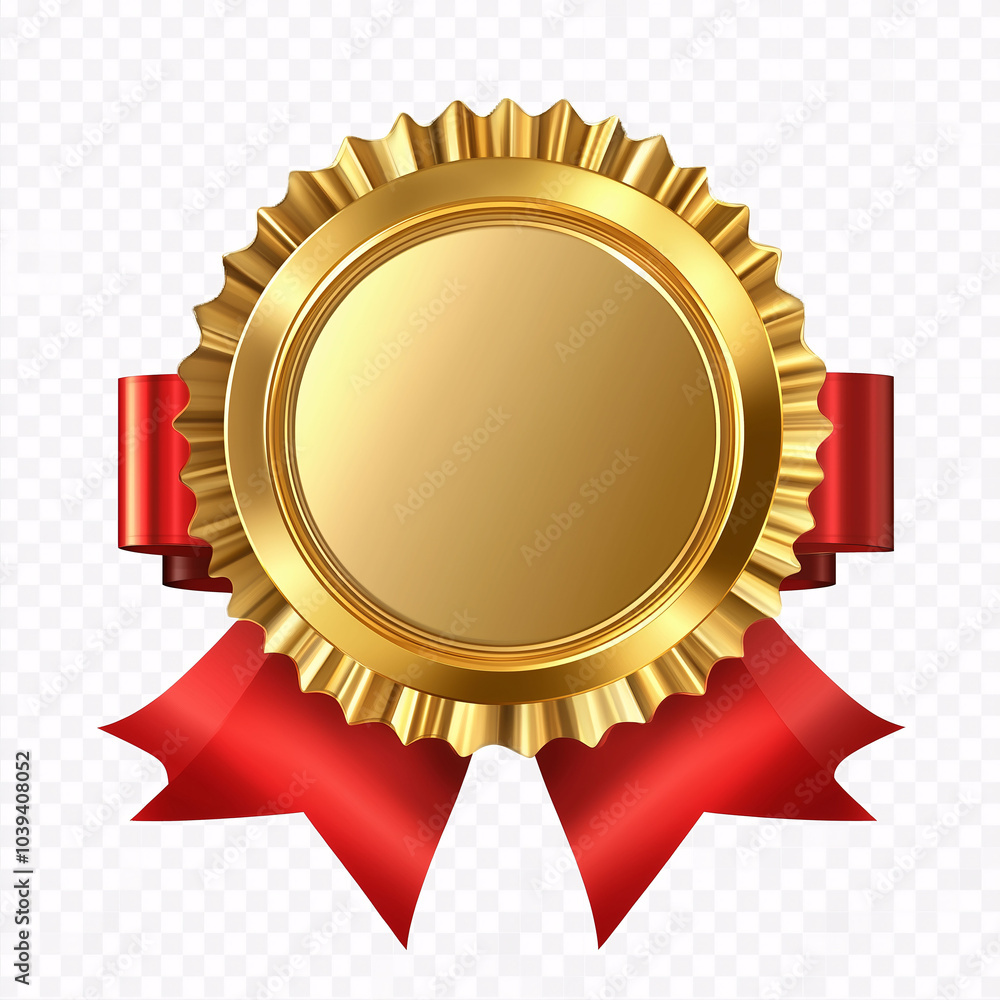 gold medal with red ribbon gold medal with red ribbon