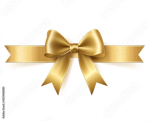 gold ribbon with bow