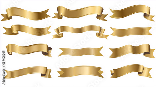 gold ribbon set