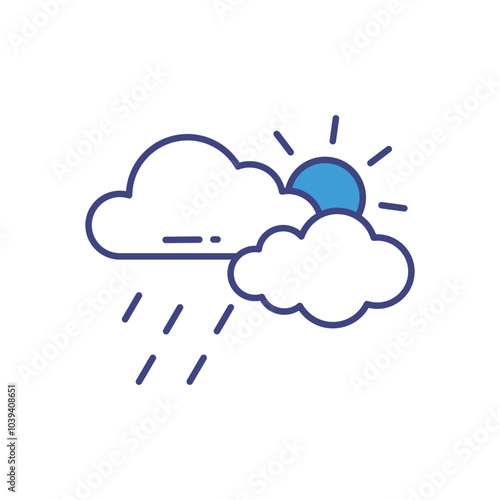 Drizzle vector icon stock illustration