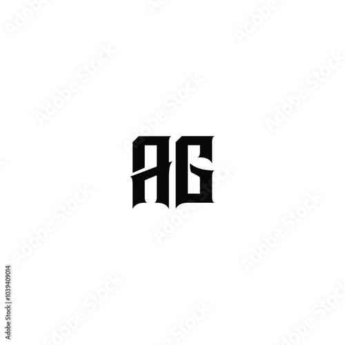 AG monogram logo design letter text name symbol monochrome logotype alphabet character simple logo