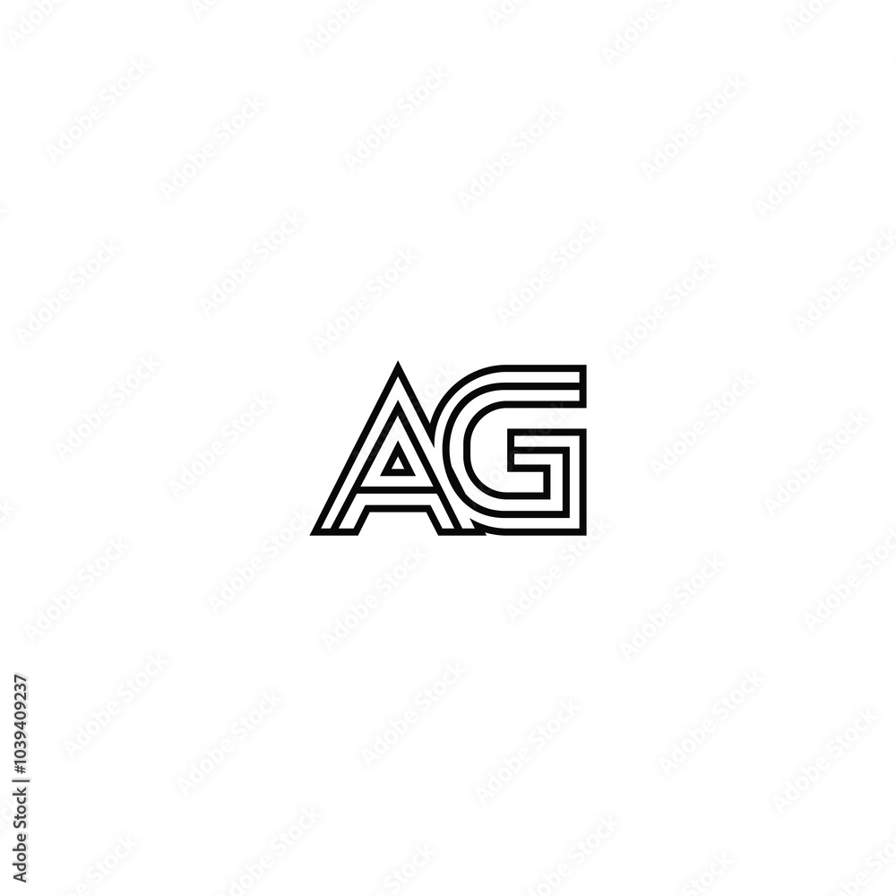 AG monogram logo design letter text name symbol monochrome logotype alphabet character simple logo AG monogram logo design letter text name symbol monochrome logotype alphabet character simple logo