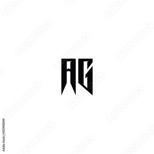 Wallpaper Mural AG monogram logo design letter text name symbol monochrome logotype alphabet character simple logo Torontodigital.ca