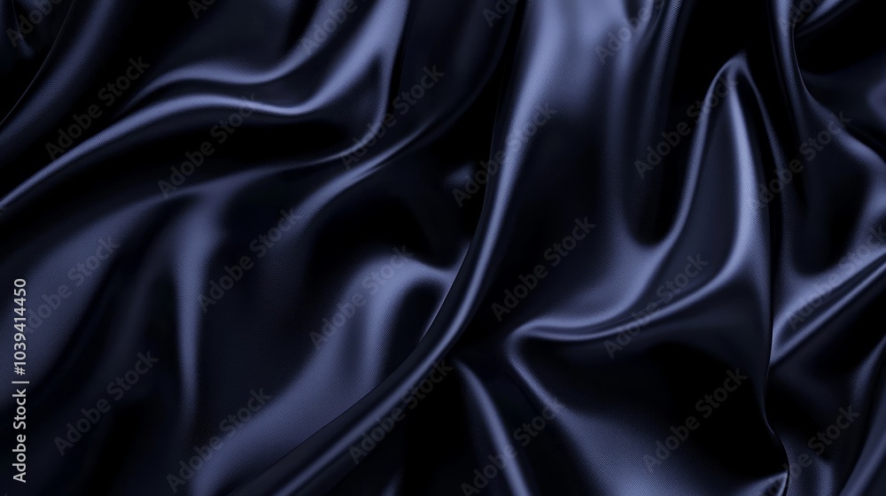Fototapeta premium Luxurious Navy Silk Backdrop for Skincare Product Display with Cinematic Lighting
